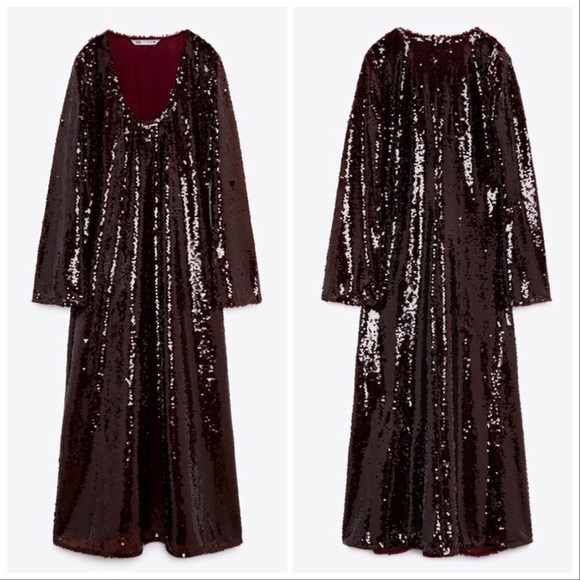 LAST size L NWT ZARA LIMITED EDITION SEQUIN DRESS - Picture 8 of 8